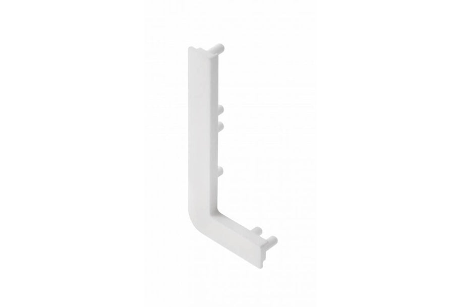 Element capăt deschis pentru profil aluminiu VELLO L, stânga, alb mat