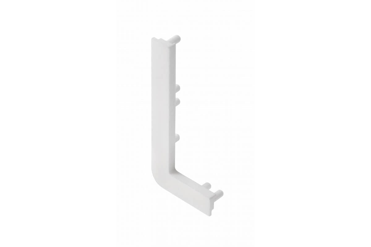 Element capăt deschis pentru profil aluminiu VELLO L, stânga, alb mat