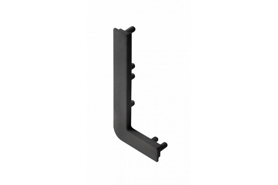 Element capăt deschis pentru profil aluminiu VELLO L, stânga, negru mat