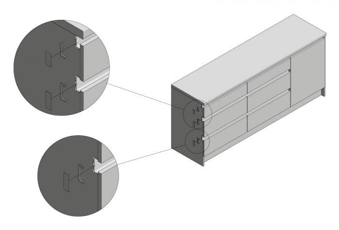 Element capăt deschis pentru profil aluminiu VELLO L, stânga, negru mat