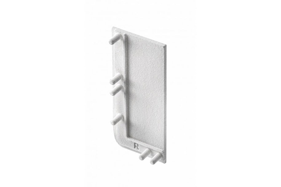 Element capăt plin pentru profil aluminiu VELLO L, dreapta, gri