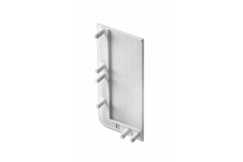 Element capăt plin pentru profil aluminiu VELLO L, dreapta, gri