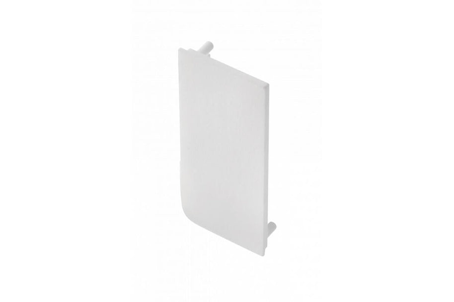 Element capăt plin pentru profil aluminiu VELLO L, stânga, alb mat