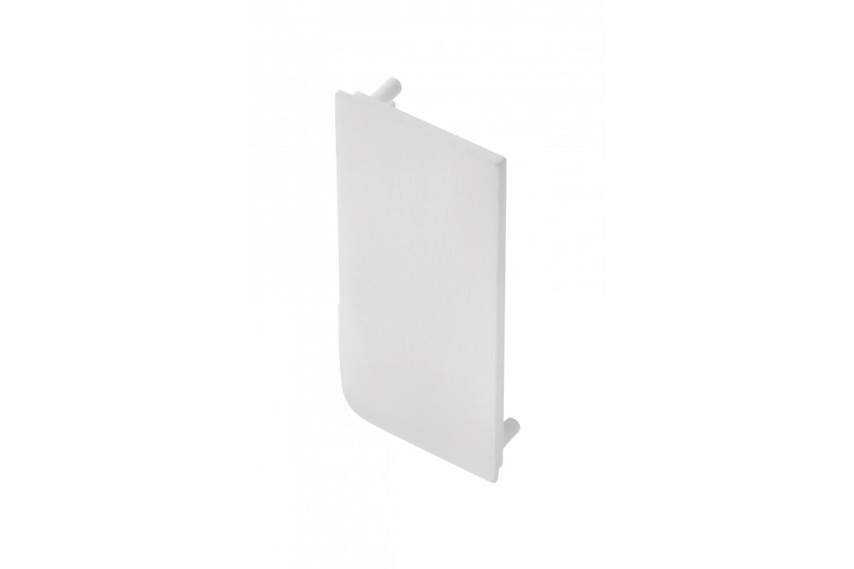 Element capăt plin pentru profil aluminiu VELLO L, stânga, alb mat