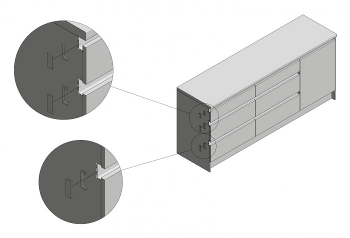 Element capăt plin pentru profil aluminiu VELLO L, stânga, alb mat