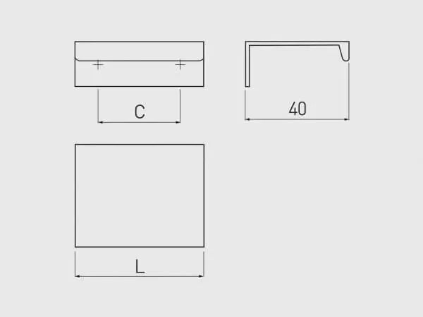 Mâner mobilă HEXI, gri antracit