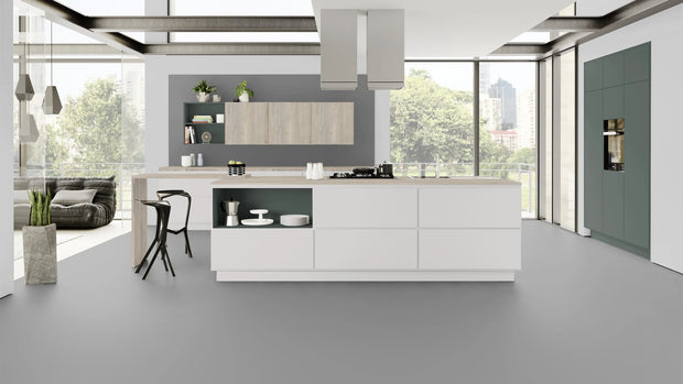 RENOLIT 3D Thermolaminate - White Grey Suedette Matt