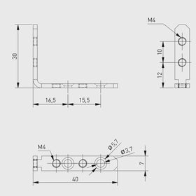 Kit prindere profil aluminiu VELLO