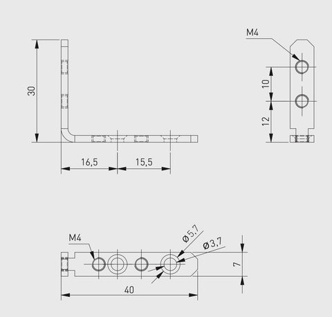 Kit prindere profil aluminiu VELLO