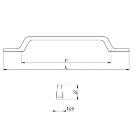 Mâner mobilă FLAVIO – cromat