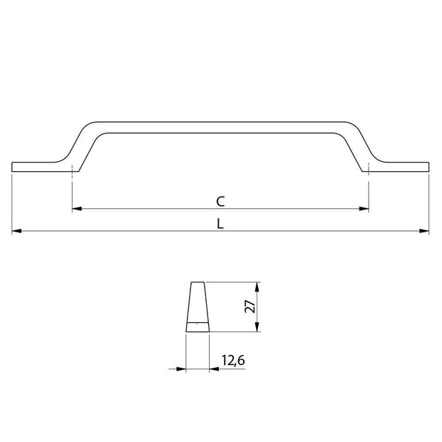 Mâner mobilă FLAVIO – cromat