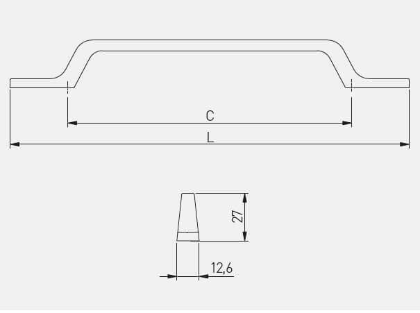 Mâner mobilă FLAVIO – inox