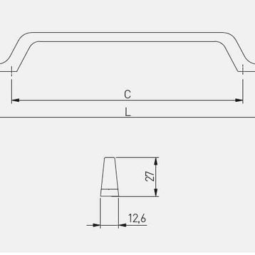 Mâner mobilă FLAVIO – inox