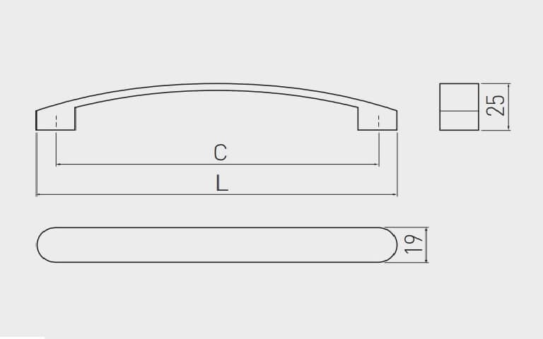 Mâner mobilă GENUA – negru mat