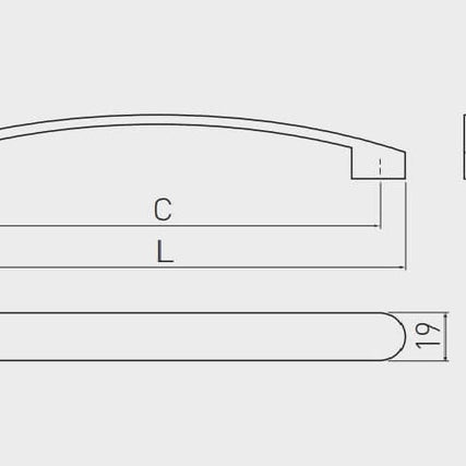 Mâner mobilă GENUA – negru mat