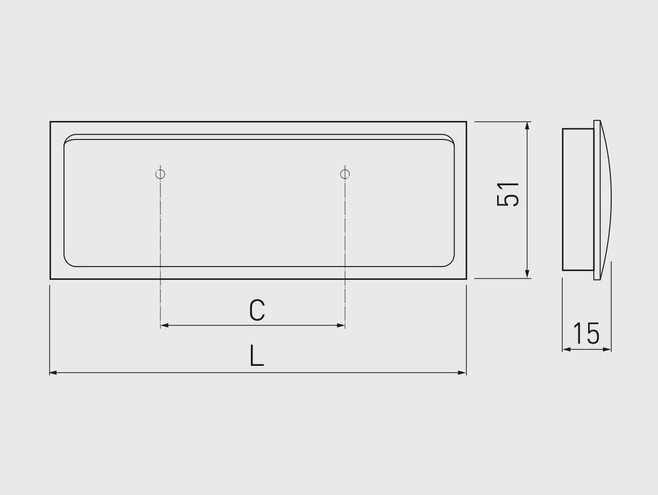 Mâner mobilă încastrat R132 – cromat