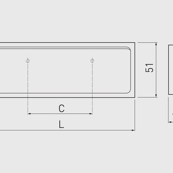 Mâner mobilă încastrat R132 – cromat