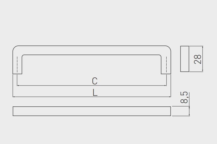 Mâner mobilă BAGIO, negru mat