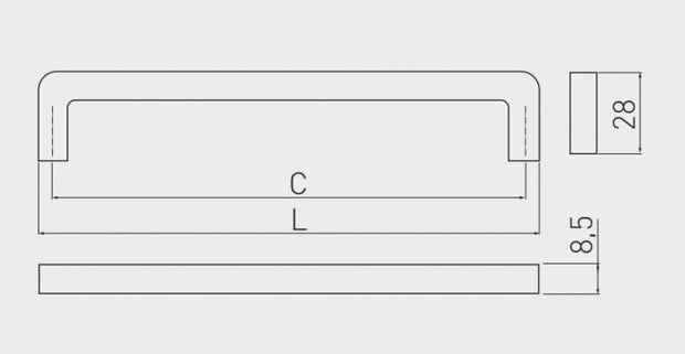 Mâner mobilă BAGIO – aluminiu