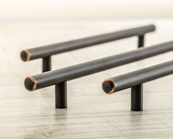 Mâner mobilă, cupru antic, bară plină