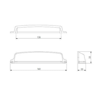 Mâner mobilă EVER – 128 mm, negru mat