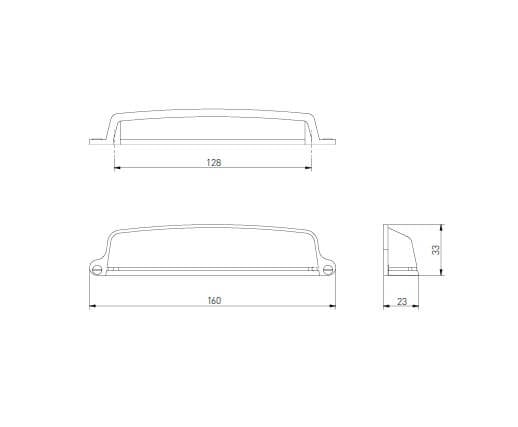 Mâner mobilă EVER – 128 mm, negru mat