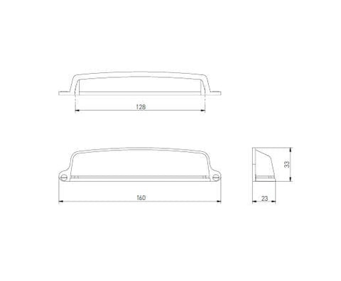 Mâner mobilă EVER – 128 mm, negru mat
