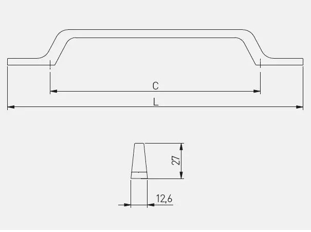 Mâner mobilă FLAVIO – shiny gold