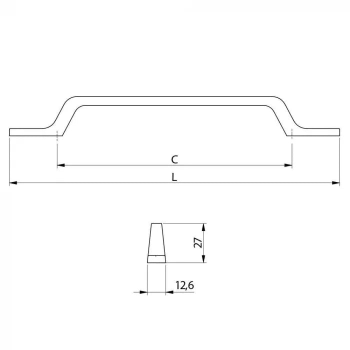 Mâner mobilă FLAVIO – negru mat