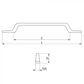 Mâner mobilă FLAVIO – negru mat