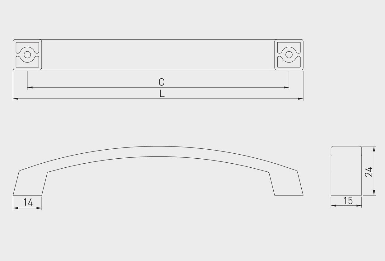 Mâner mobilă GO, inox