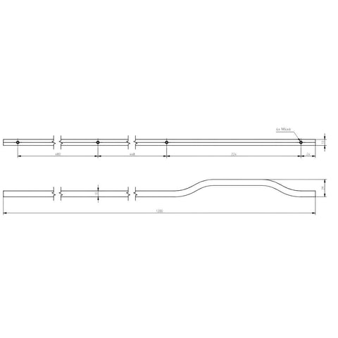Mâner mobilă GRAVEL LONG – alb mat