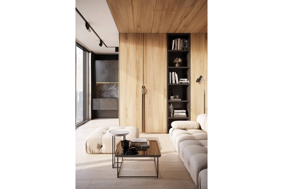 Mâner mobilă GRAVEL LONG – negru mat