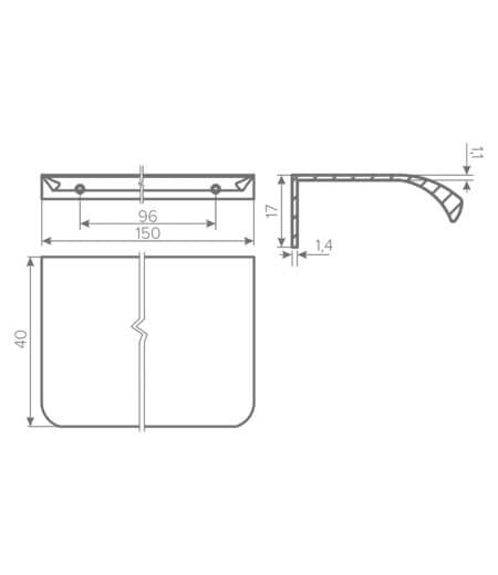 Mâner mobilă HEXI, gold