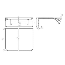 Mâner mobilă HEXI, gold
