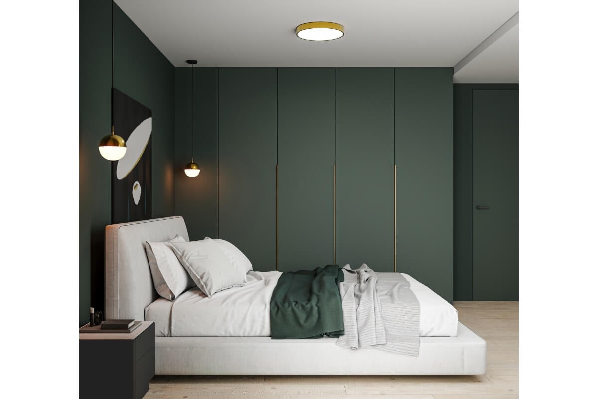 Mâner mobilă HEXA LONG 1200 mm, brushed gold