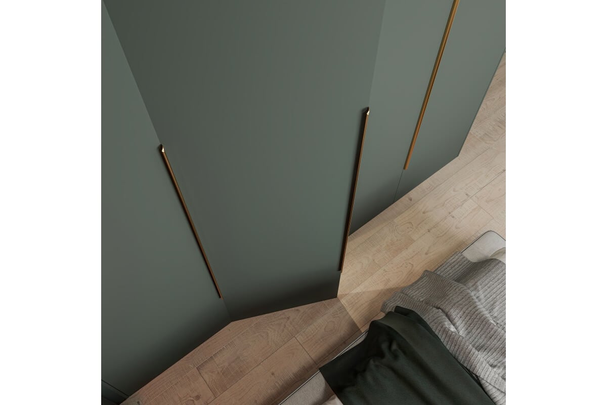 Mâner mobilă HEXA LONG 1200 mm, brushed gold