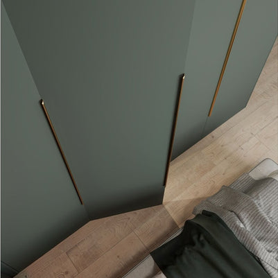 Mâner mobilă HEXA LONG 1200 mm, brushed gold