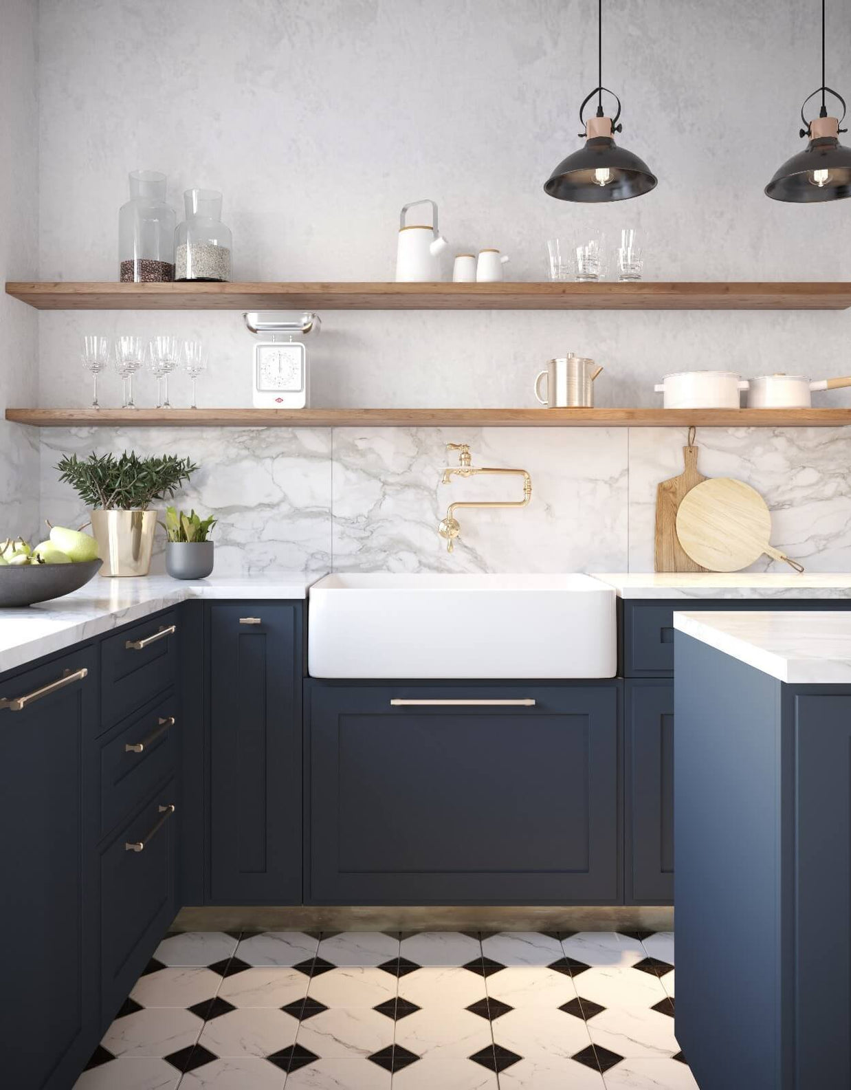 Mâner mobilă IMPERIAL – brushed gold