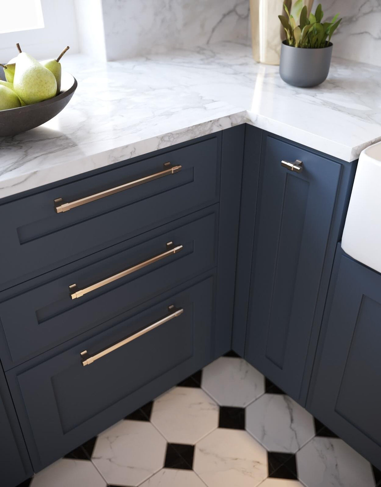 Mâner mobilă IMPERIAL – brushed gold