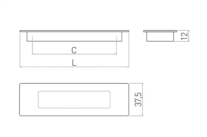 Mâner mobilă îngropat E6 128 mm, crom