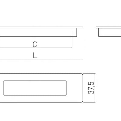 Mâner mobilă îngropat E6 128 mm, crom
