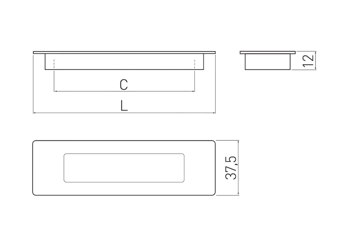 Mâner mobilă îngropat E6 128 mm, inox