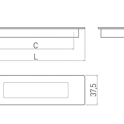 Mâner mobilă îngropat E6 128 mm, inox
