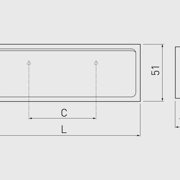 Mâner mobilă încastrat R132 – satinat