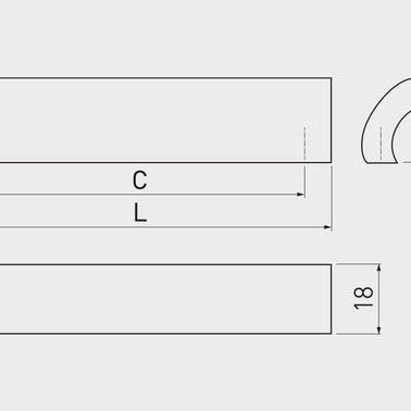 Mâner mobilă KAPPA 96 mm, aluminiu