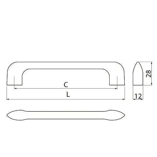 Mâner mobilă MILAN - aluminiu