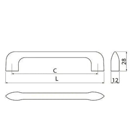 Mâner mobilă MILAN - aluminiu