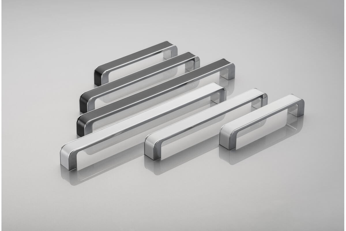 Mâner mobilă MONA 256 mm, alb crom