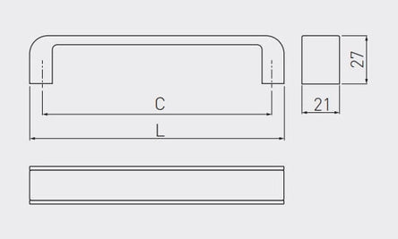 Mâner mobilă MONA, negru crom